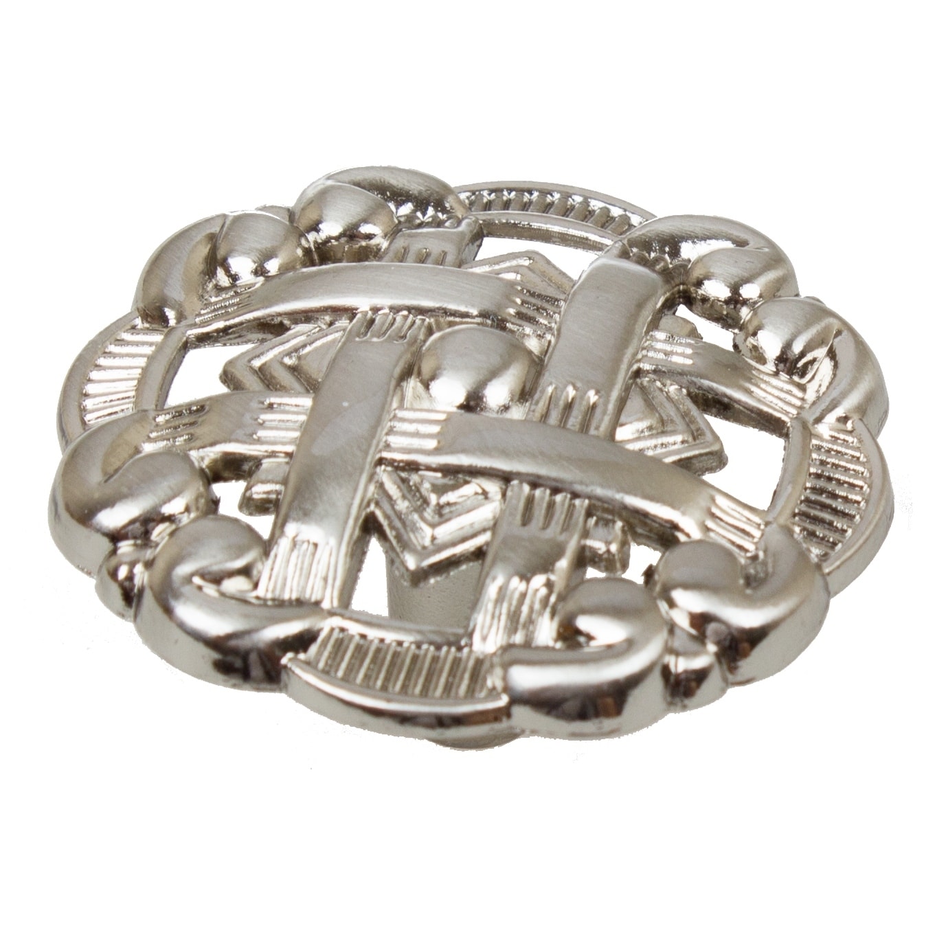 Gliderite 5 Pack 1 3 8 In. Satin Nickel Celtic Medallion Cabinet Knobs Satin Nickel