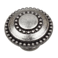 Gliderite 5 Pack 1 3 8 In. Weathered Nickel Round Beaded Ring Cabinet Knobs Weathered Nickel