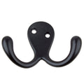 Gliderite 5 Pack 2 In. Matte Black Double Coat Hooks