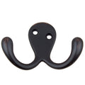 Gliderite 5 Pack 2 In. Oil Rubbed Bronze Double Coat Hooks