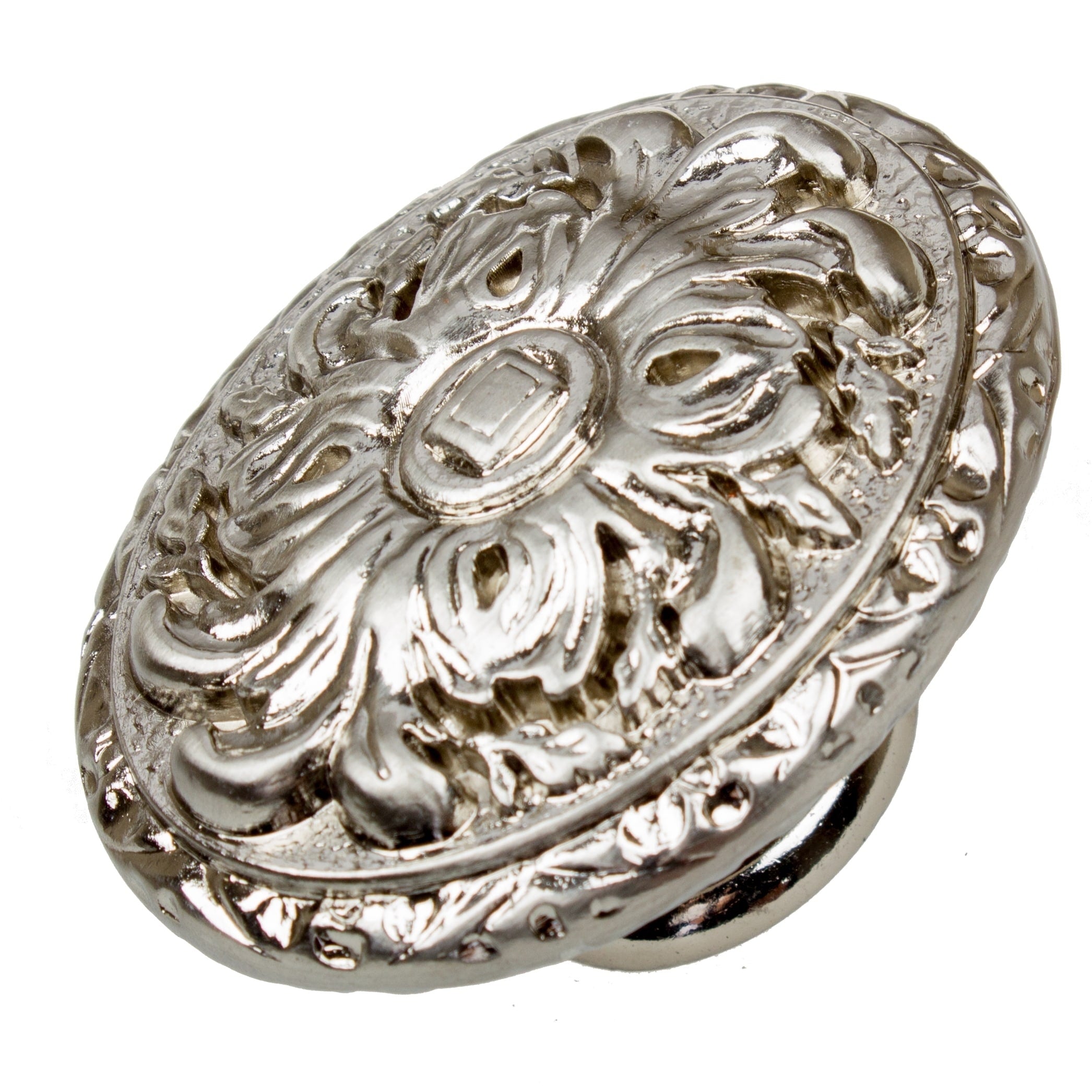 Gliderite 5 Pack 2 In. Satin Nickel Ornate Oval Cabinet Knobs Satin Nickel