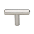 Gliderite 5 Pack 2 Inch Solid Steel Cabinet T Knob