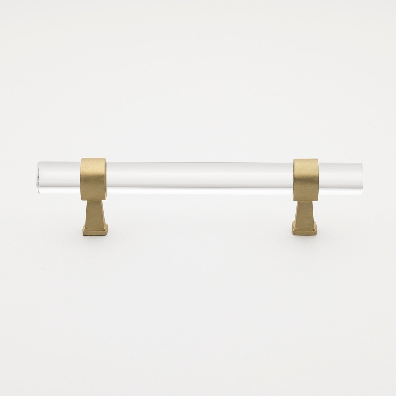 Gliderite 5 Pack 3 3 4 In. Center Clear Acrylic Satin Gold Pulls Satin Gold