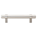 Gliderite 5 Pack 3 3 4 Inch Center To Center Solid Steel Euro Cabinet Pull Stainless Steel Finish