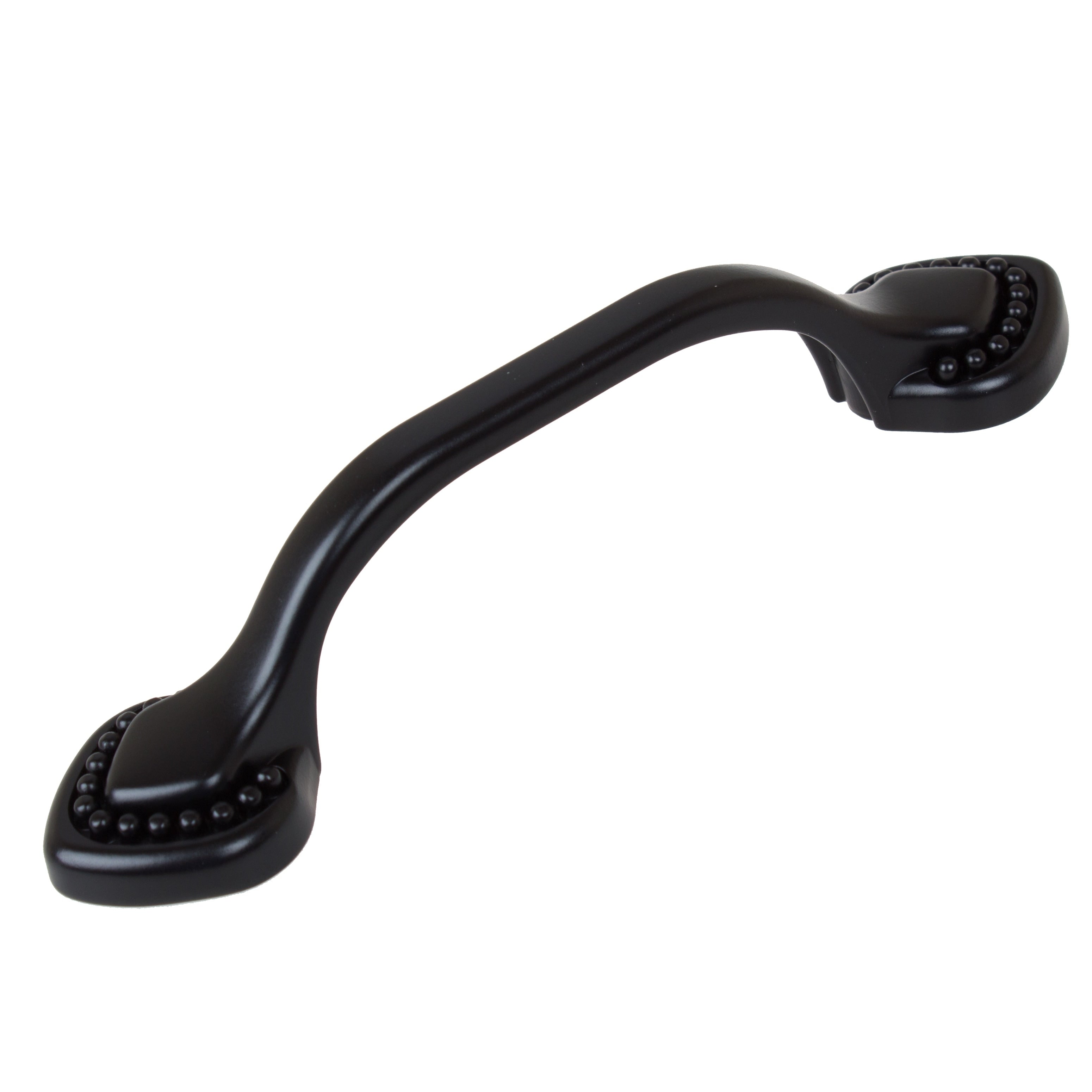 Gliderite 5 Pack 3 In. Center Beaded Spade Matte Black Cabinet Pulls Matte Black