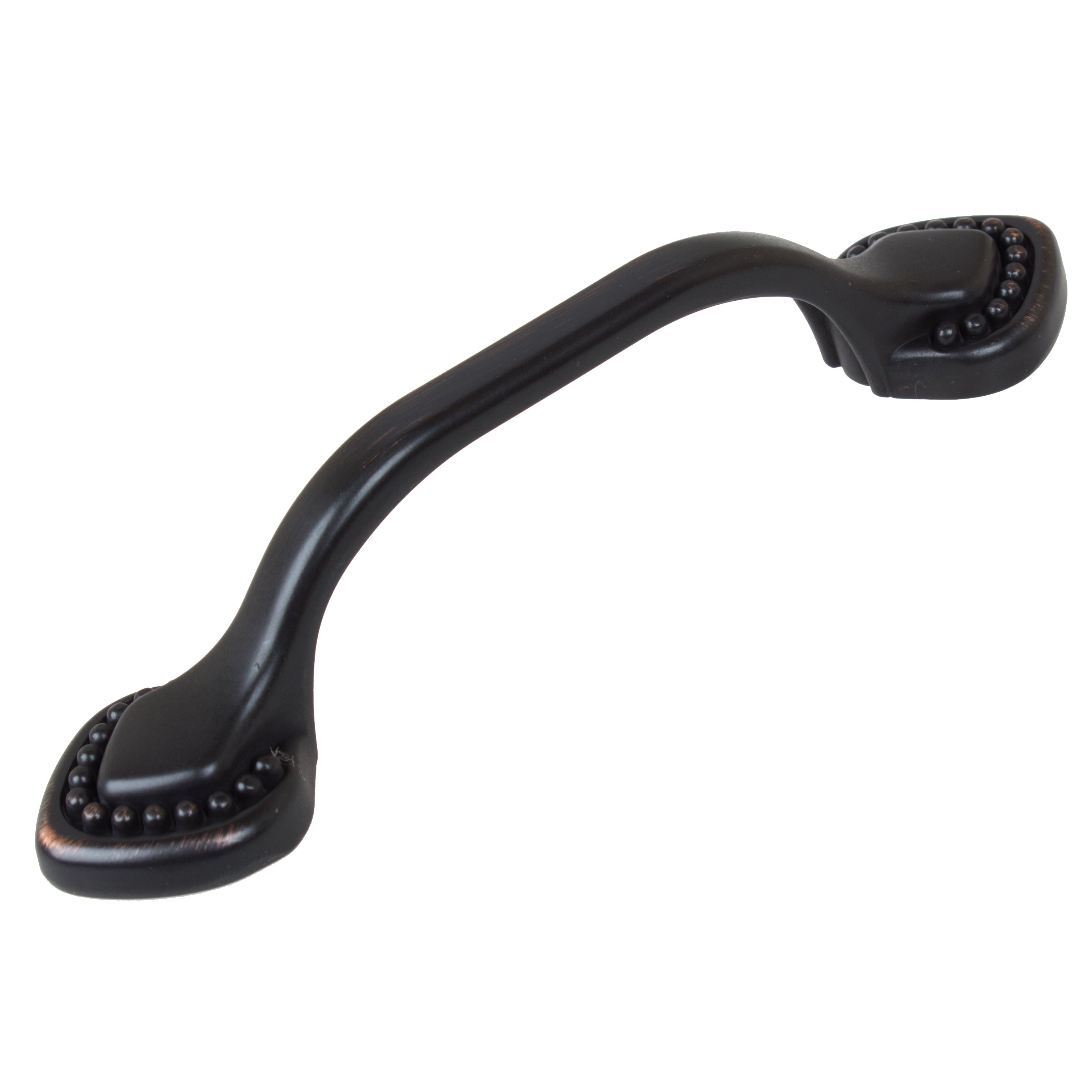 Gliderite 5 Pack 3 In. Center Beaded Spade Rubbed Bronze Cabinet Pull Oil Rubbed Bronze