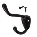 Gliderite 5 Pack 3 In. Matte Black Double Coat Hooks