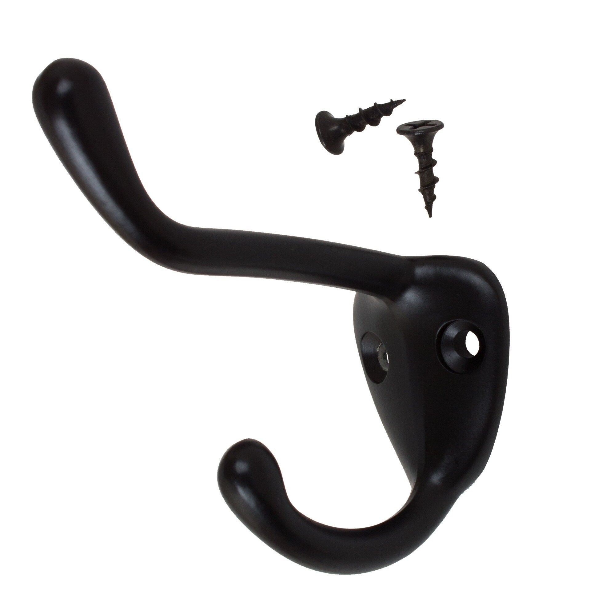 Gliderite 5 Pack 3 In. Matte Black Double Coat Hooks