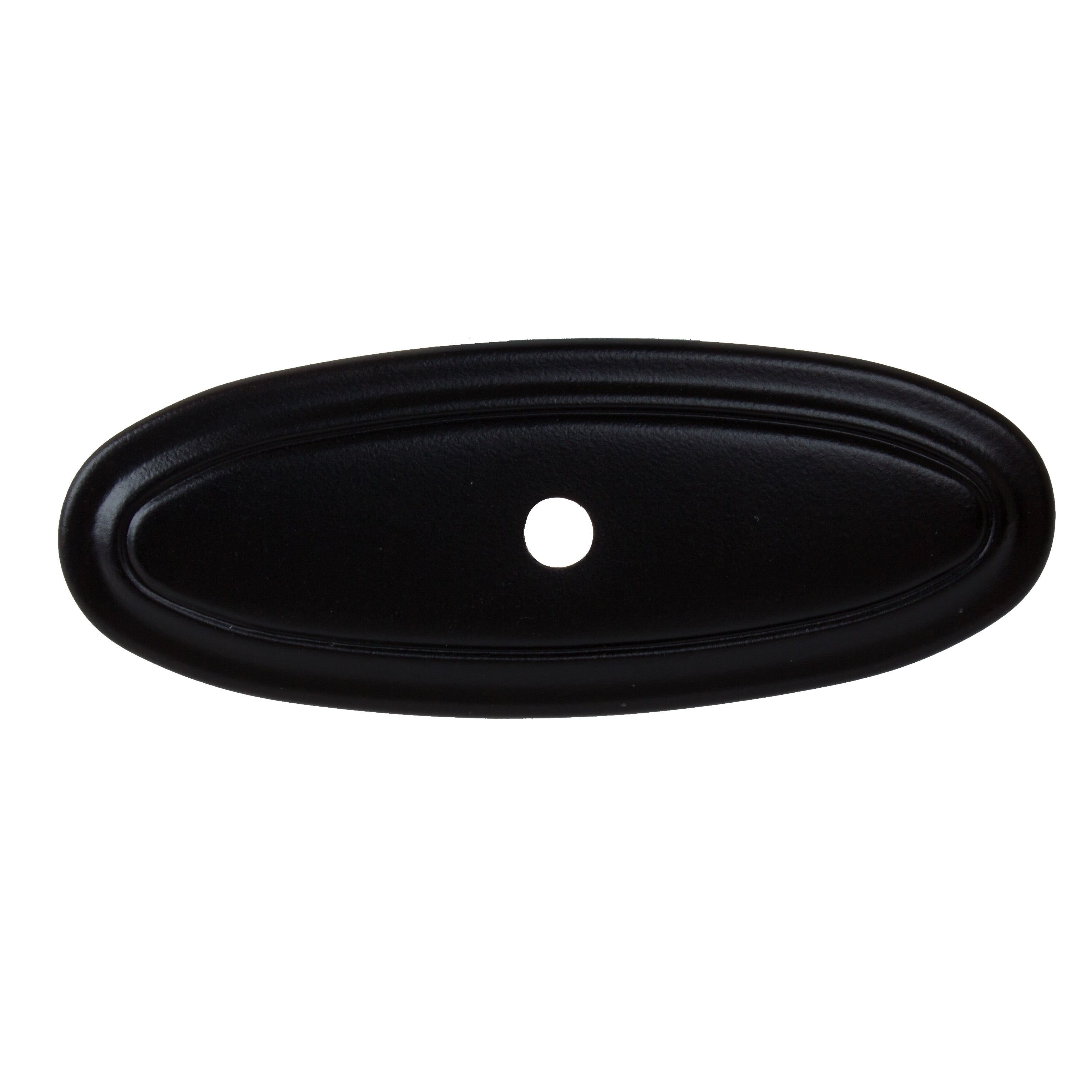 Gliderite 5 Pack 3 In. Matte Black Thin Oblong Cabinet Backplates Matte Black