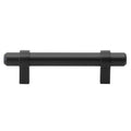 Gliderite 5 Pack 3 Inch Center To Center Solid Steel Euro Cabinet Pull Matte Black