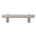 Gliderite 5 Pack 3 Inch Center To Center Solid Steel Euro Cabinet Pull Stainless Steel Finish