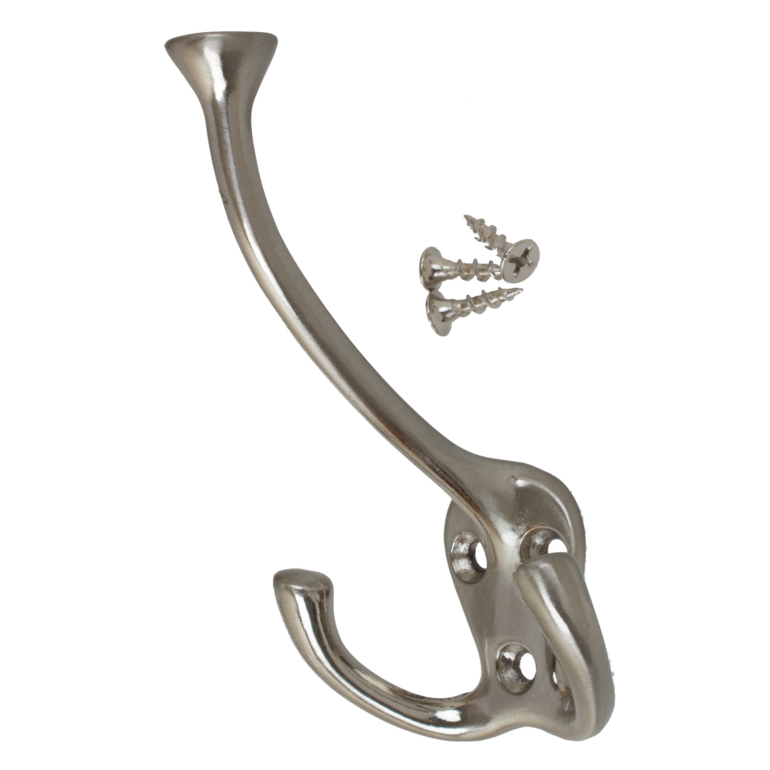 Gliderite 5 Pack 4 1 2 In. Satin Nickel Coat Tri Hooks