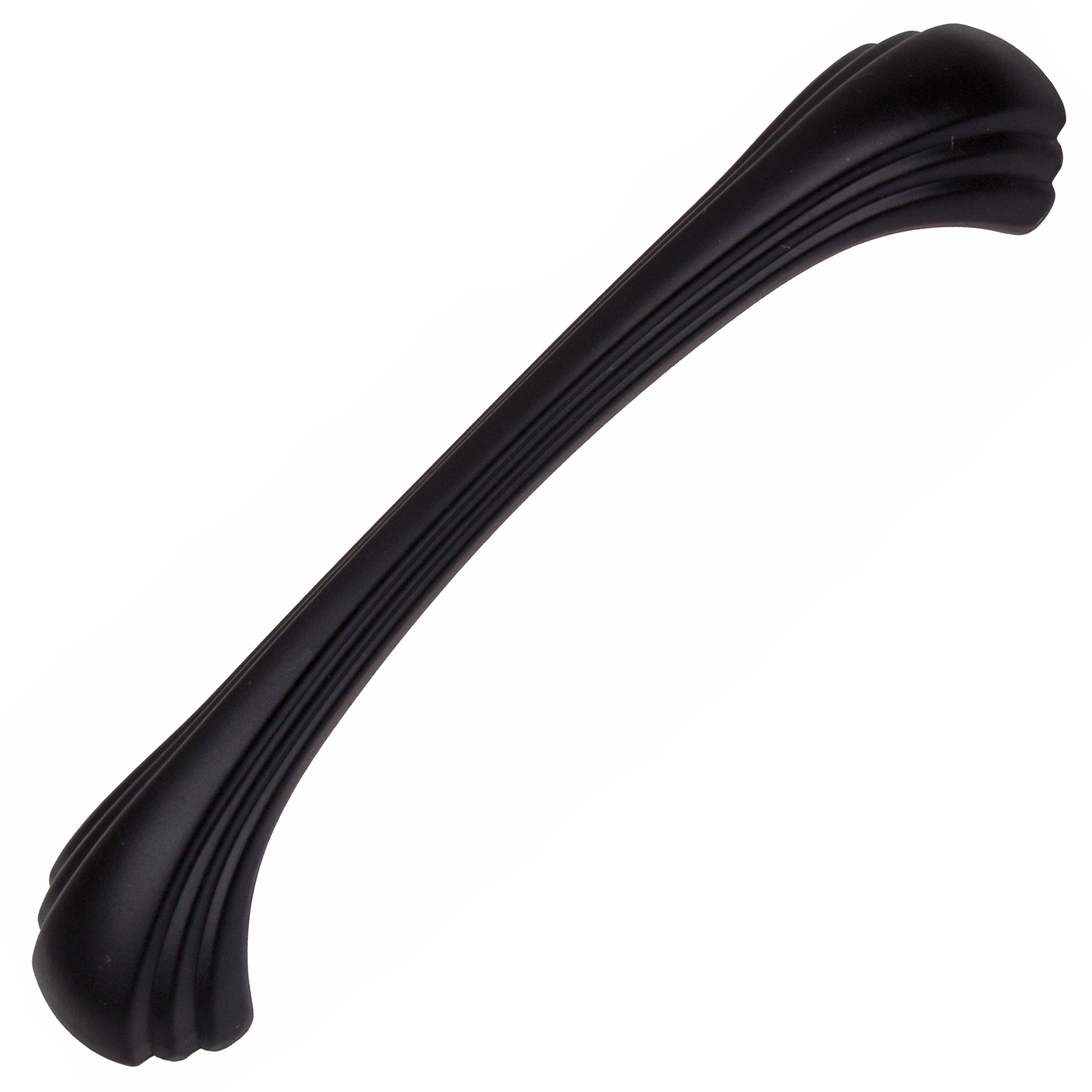 Gliderite 5 Pack 4 9 16 In. Center Matte Black Classic Shell Cabinet Pull Matte Black