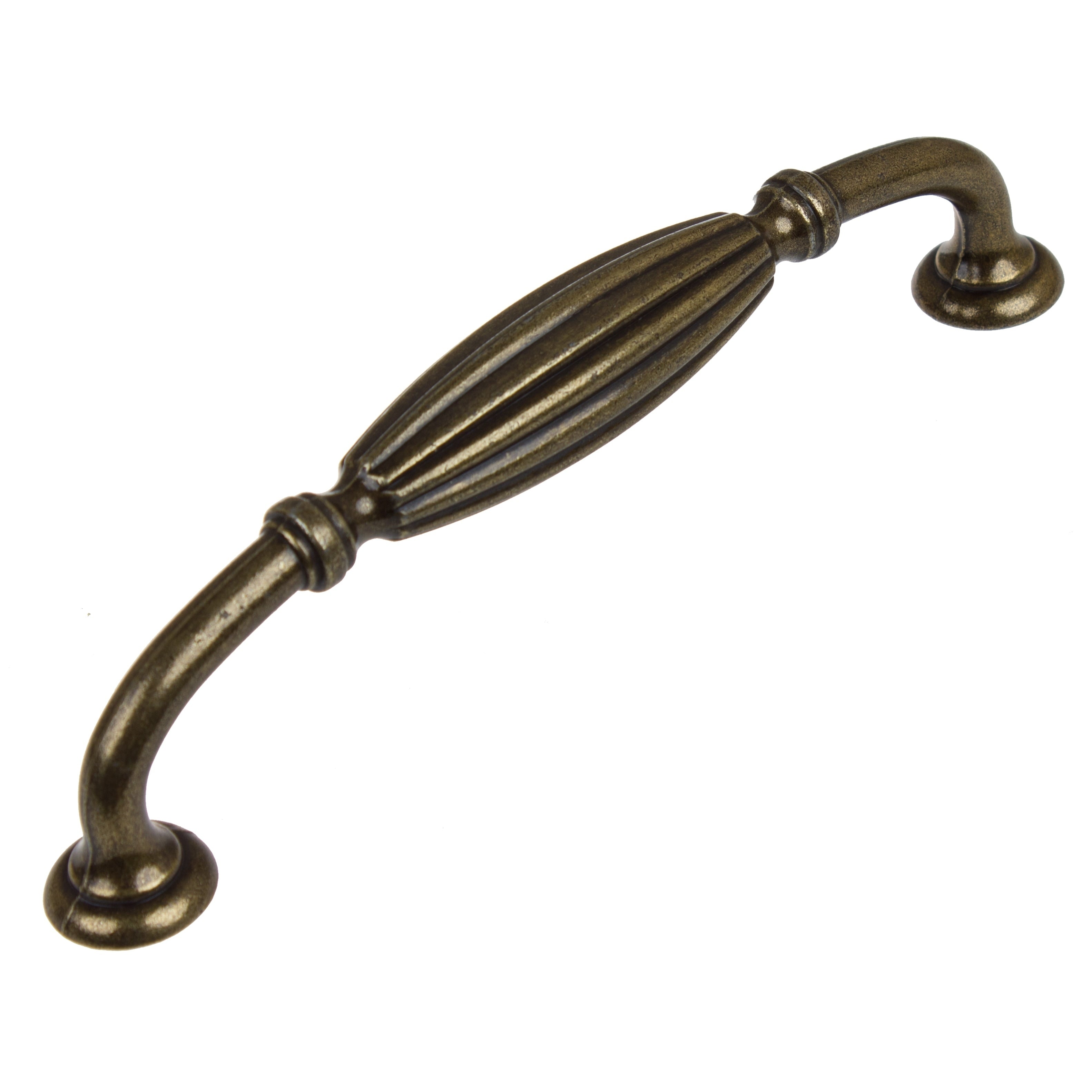 Gliderite 5 Pack 5 In. Center Antique Brass Fluted Cabinet Pulls Antique Brass