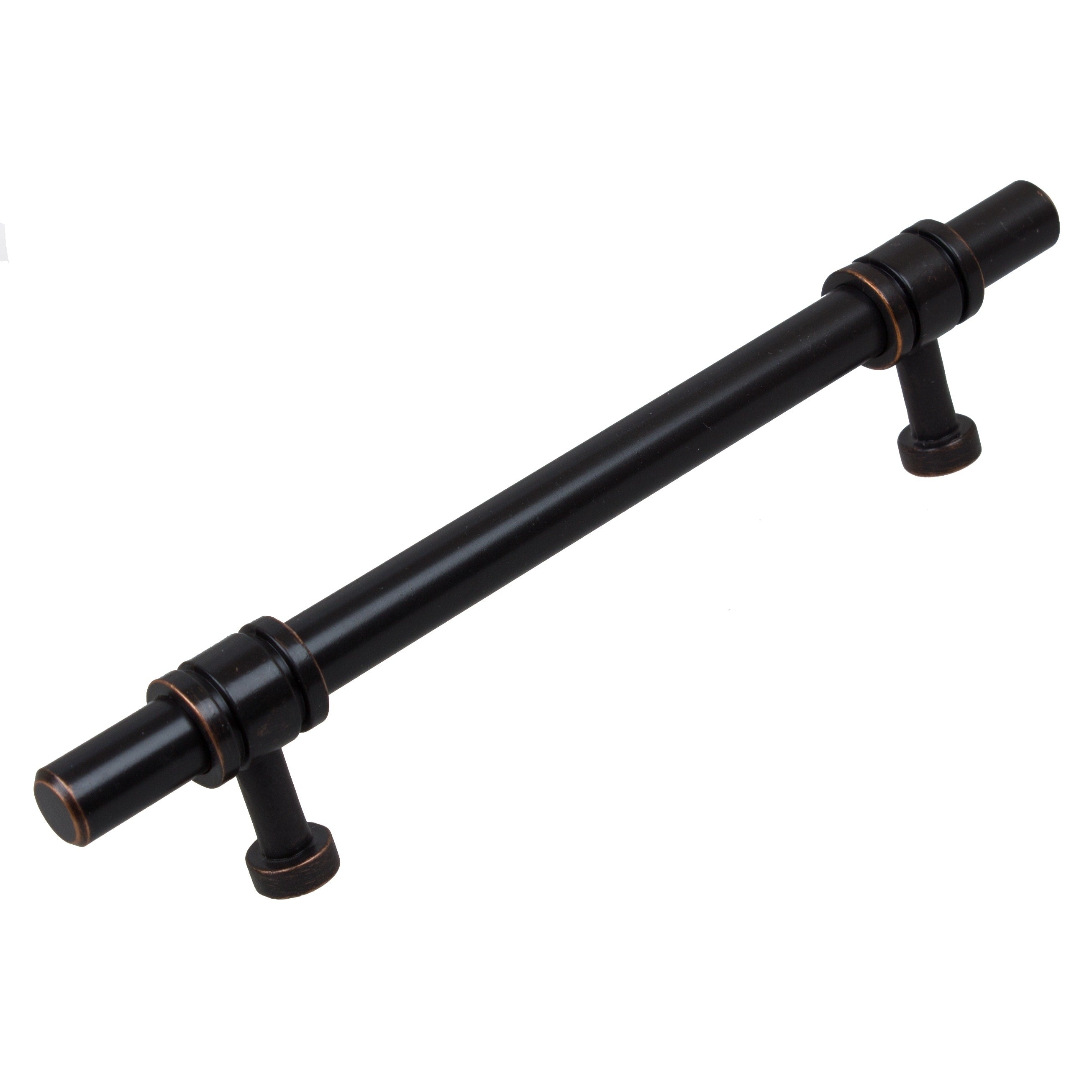 Gliderite 5 Pack 5 In. Center Oil Rubbed Bronze Solid Barrel Bar Pulls Oil Rubbed Bronze