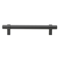 Gliderite 5 Pack 5 Inch Center To Center Solid Steel Euro Cabinet Pull Matte Black