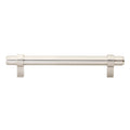 Gliderite 5 Pack 5 Inch Center To Center Solid Steel Euro Cabinet Pull Stainless Steel Finish