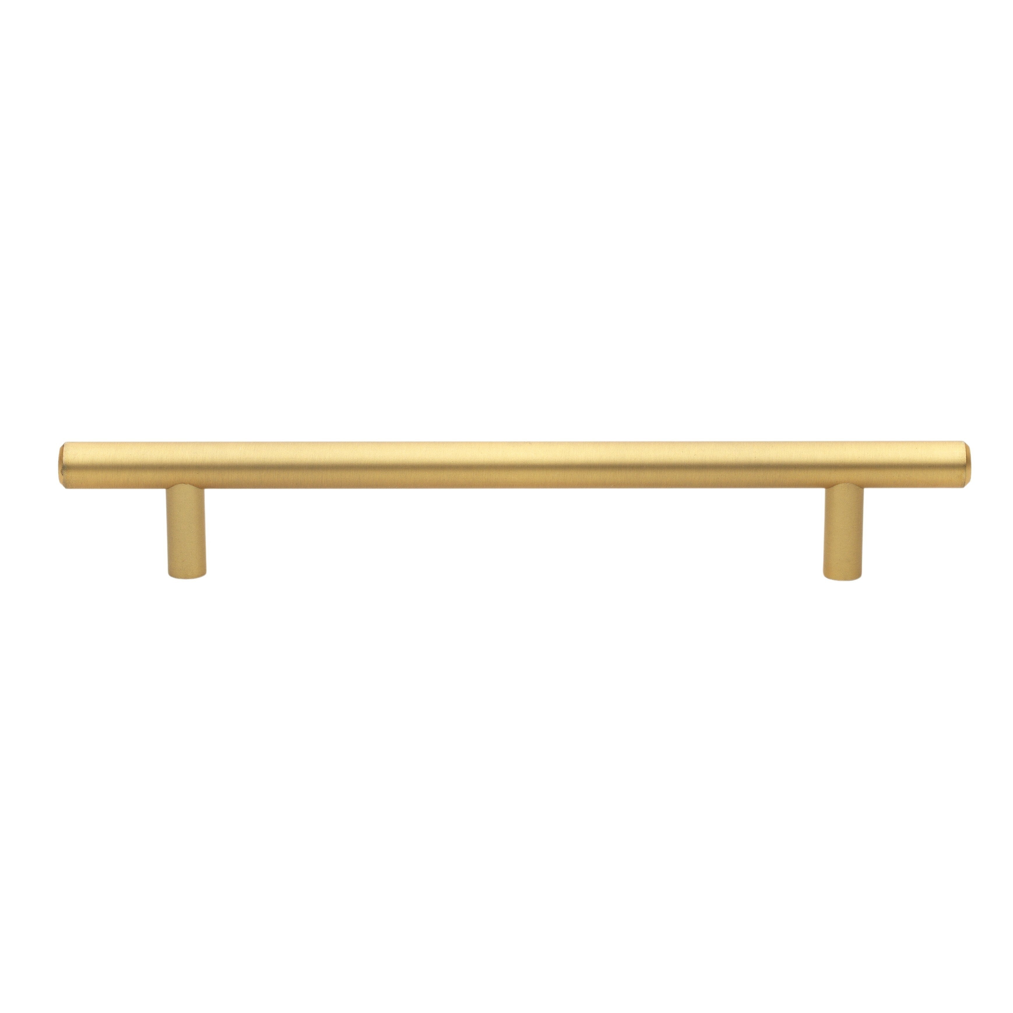Gliderite 5 Pack 6 1 4 In. Center Satin Gold Solid Cabinet Bar Pulls Satin Gold
