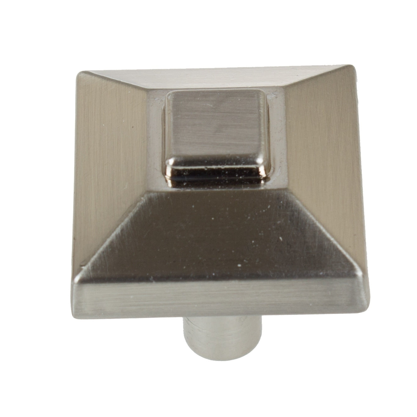 Gliderite 5 Pack 7 8 In. Satin Nickel Square Pyramid Cabinet Knobs Satin Nickel