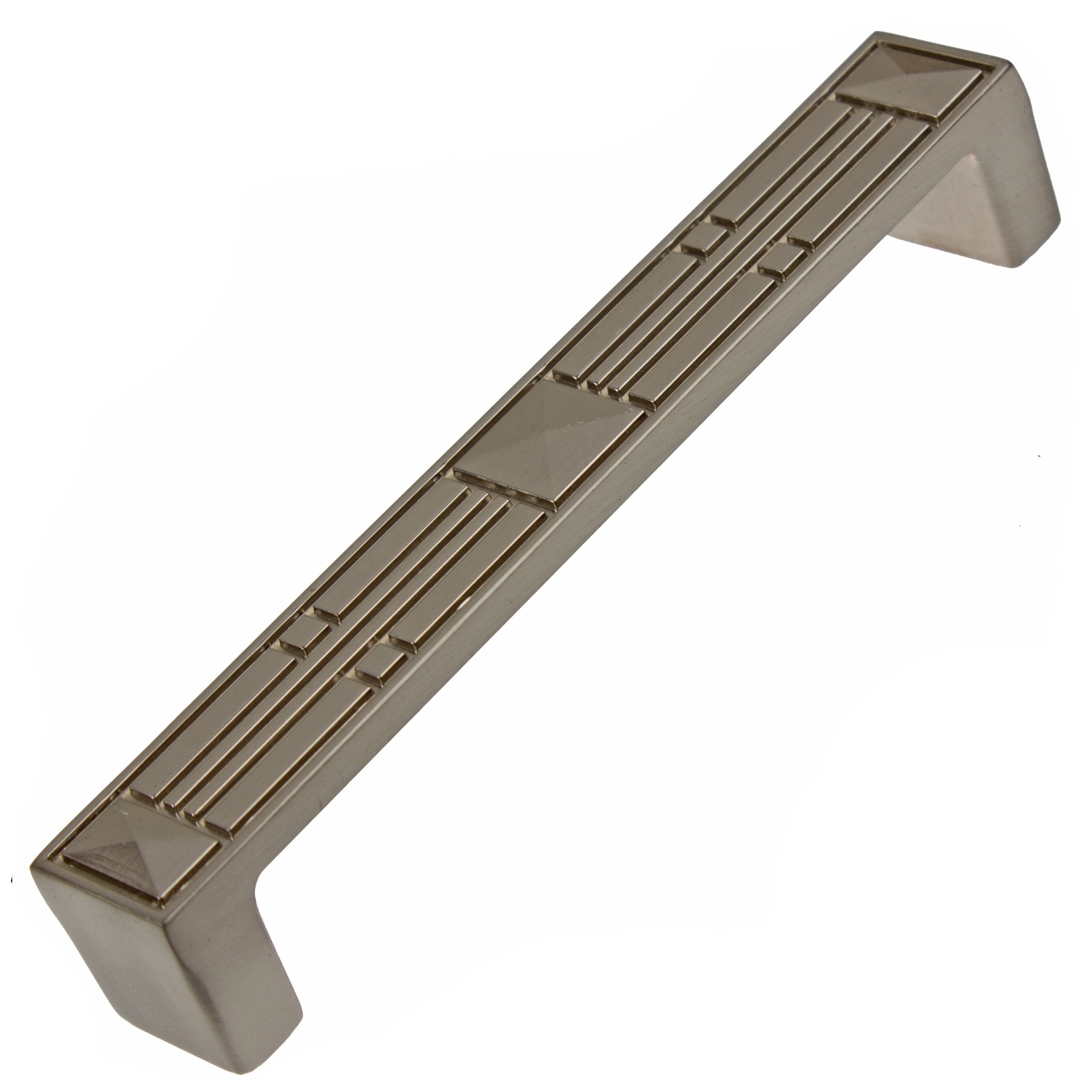 Gliderite 5 Pk 5 In. Cc Satin Nickel Rectangle Craftsman Cabinet Pulls Satin Nickel