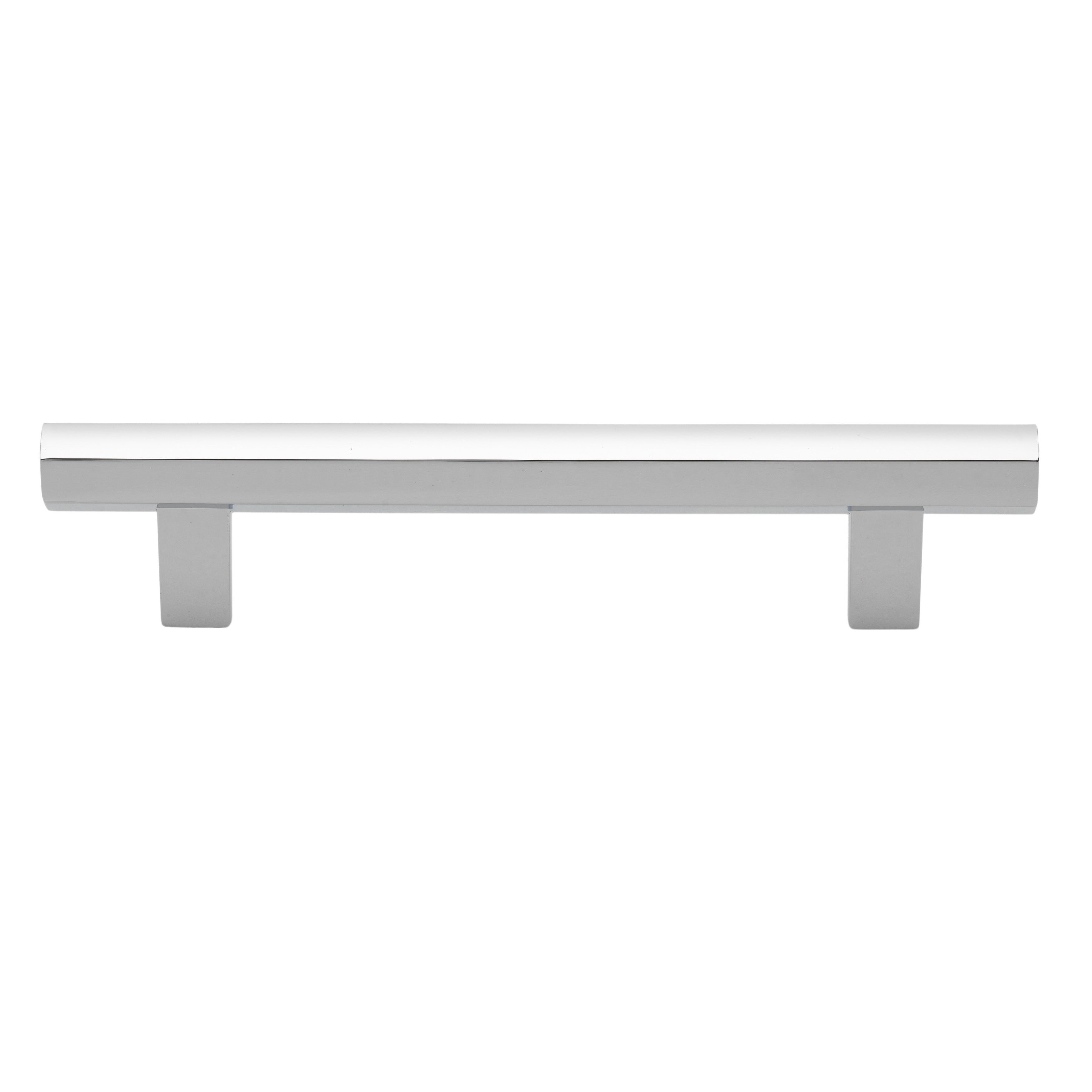 Gliderite 5 In. Center Polished Chrome Hexagon Bar Pulls 5 Pack Polished Chrome