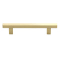 Gliderite 5 Inch Center Satin Gold Solid Hexagon Bar Pulls 5 Pack Satin Gold
