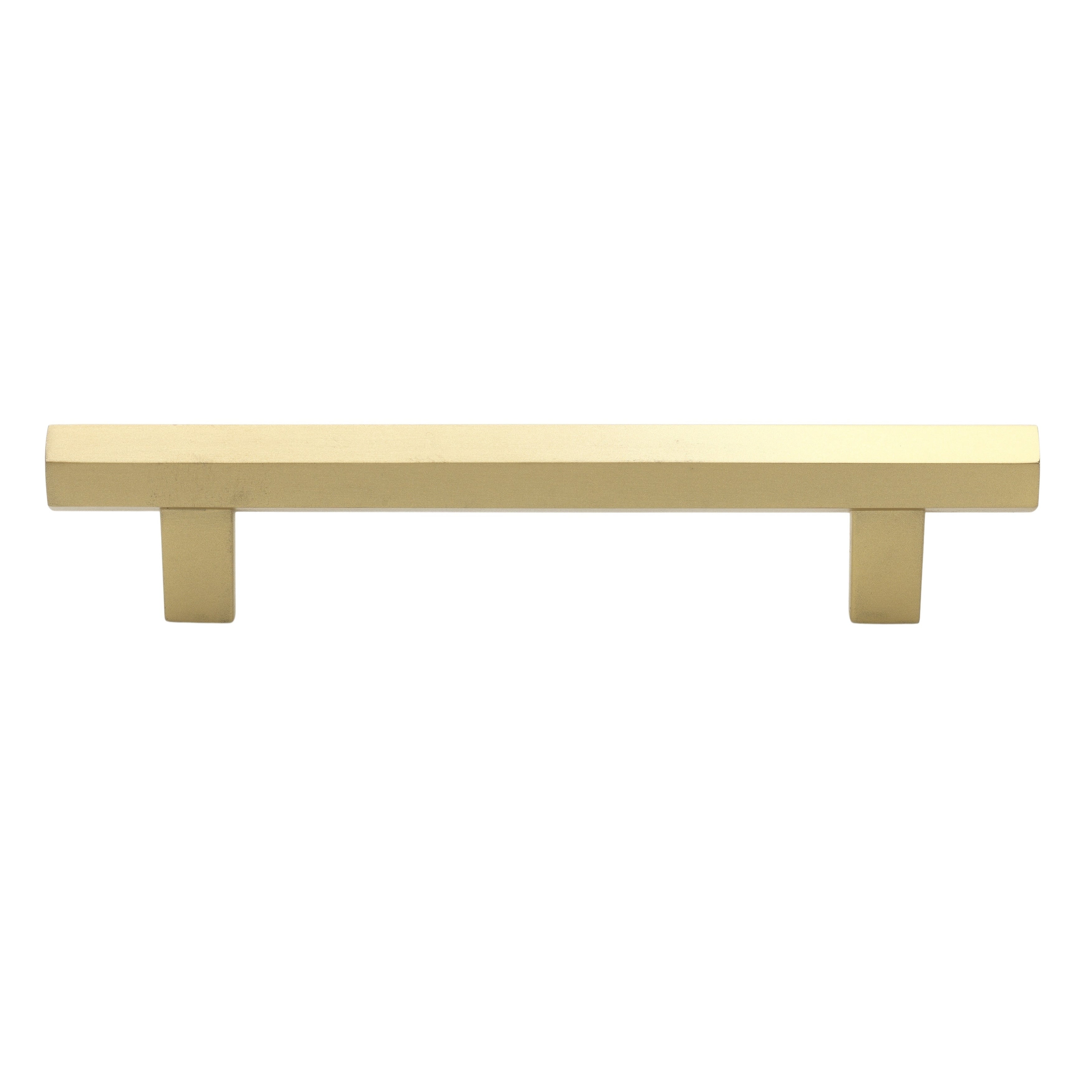 Gliderite 5 Inch Center Satin Gold Solid Hexagon Bar Pulls 5 Pack Satin Gold