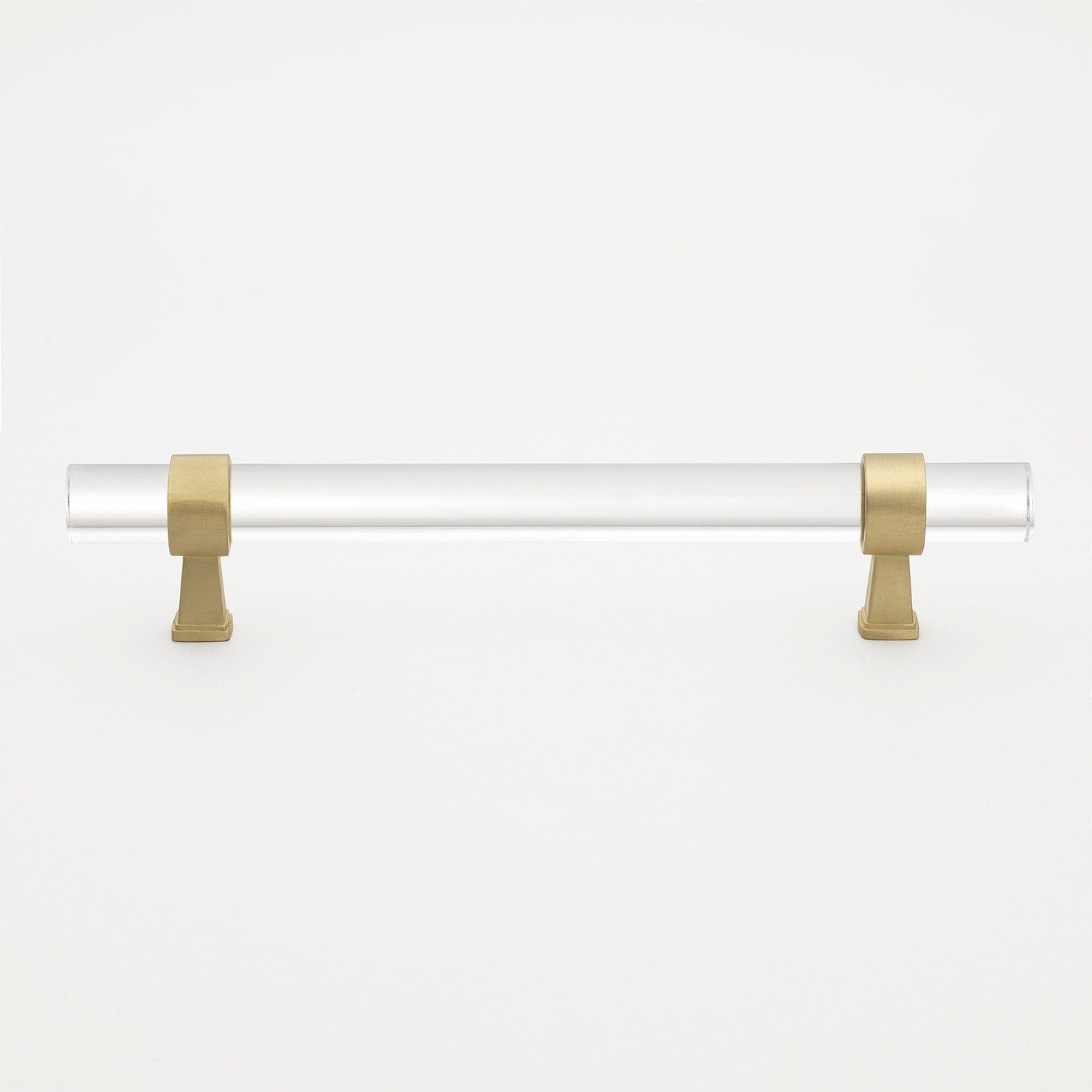 Gliderite 5 Inch Clear Acrylic Cabinet Pulls Satin Gold Pack Of 25