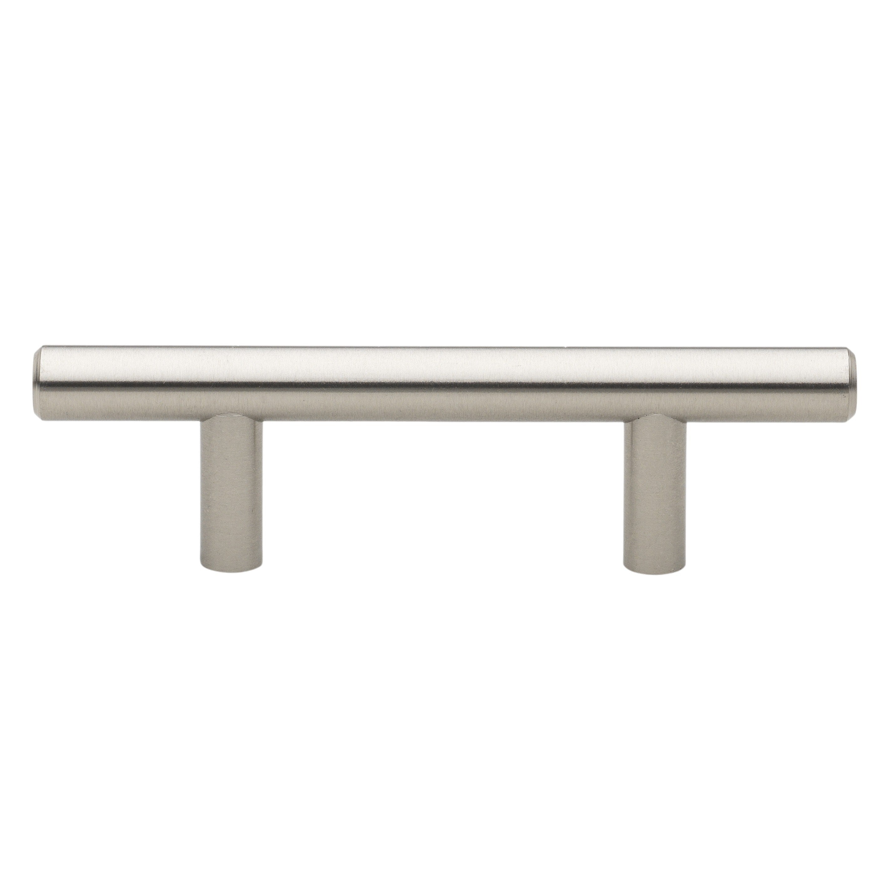 Gliderite 5 Inch Solid Stainless Steel Finish 2.5 Inch Cc Cabinet Bar Pulls Pack Of 10