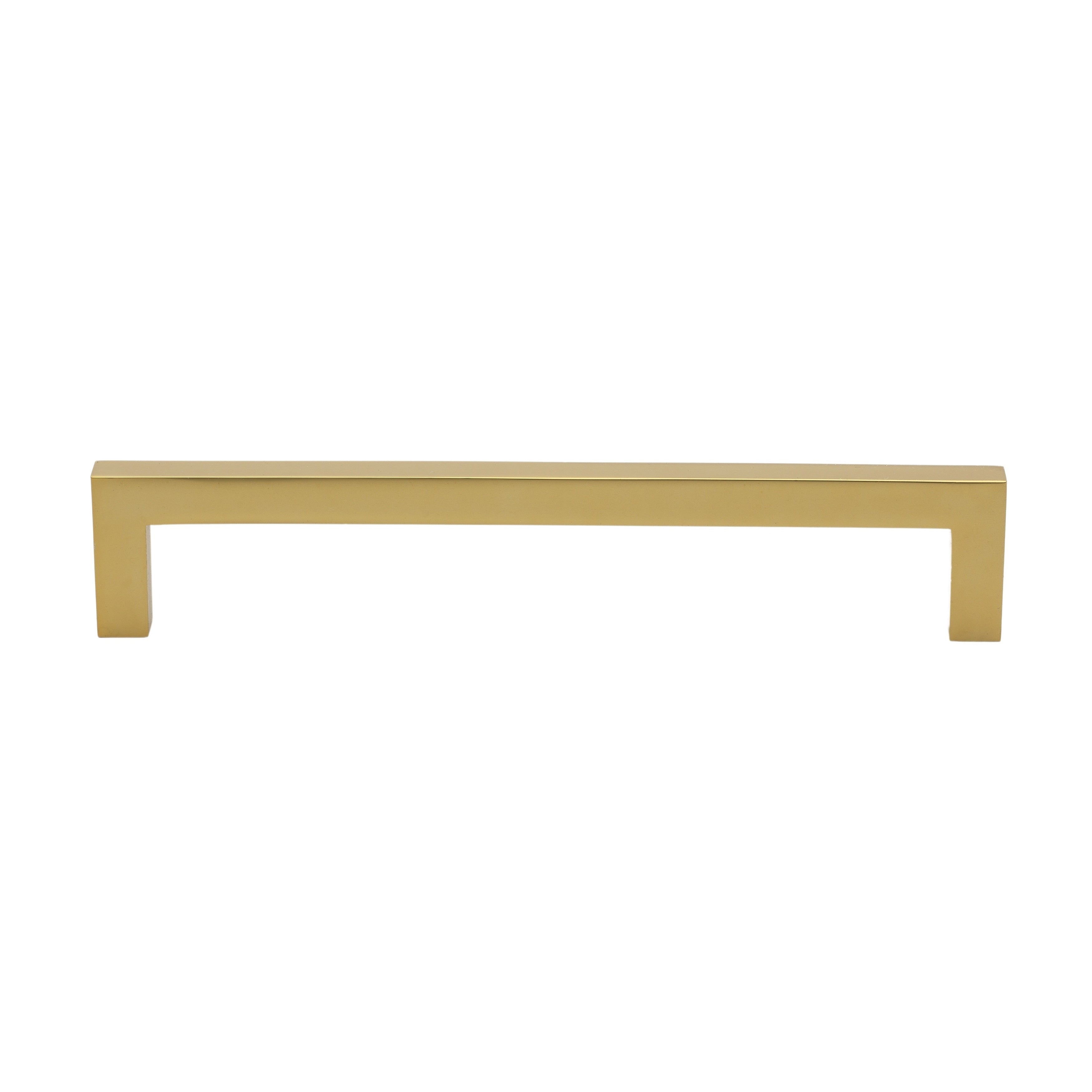 Gliderite 6 1 4 In. Center Gold Solid Square Bar Pulls 10 Pack Brass Gold