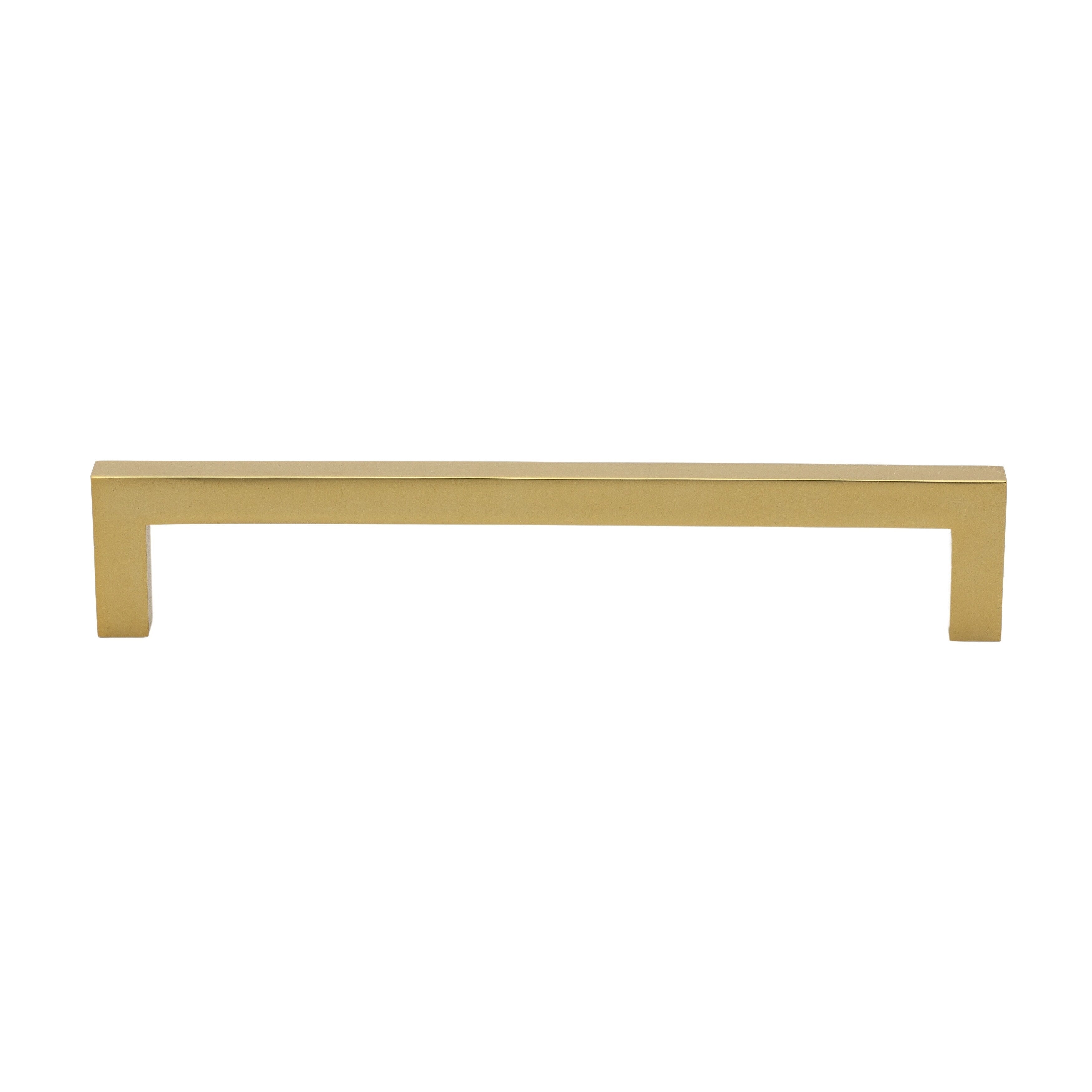 Gliderite 6 1 4 In. Center Gold Solid Square Bar Pulls 5 Pack Brass Gold