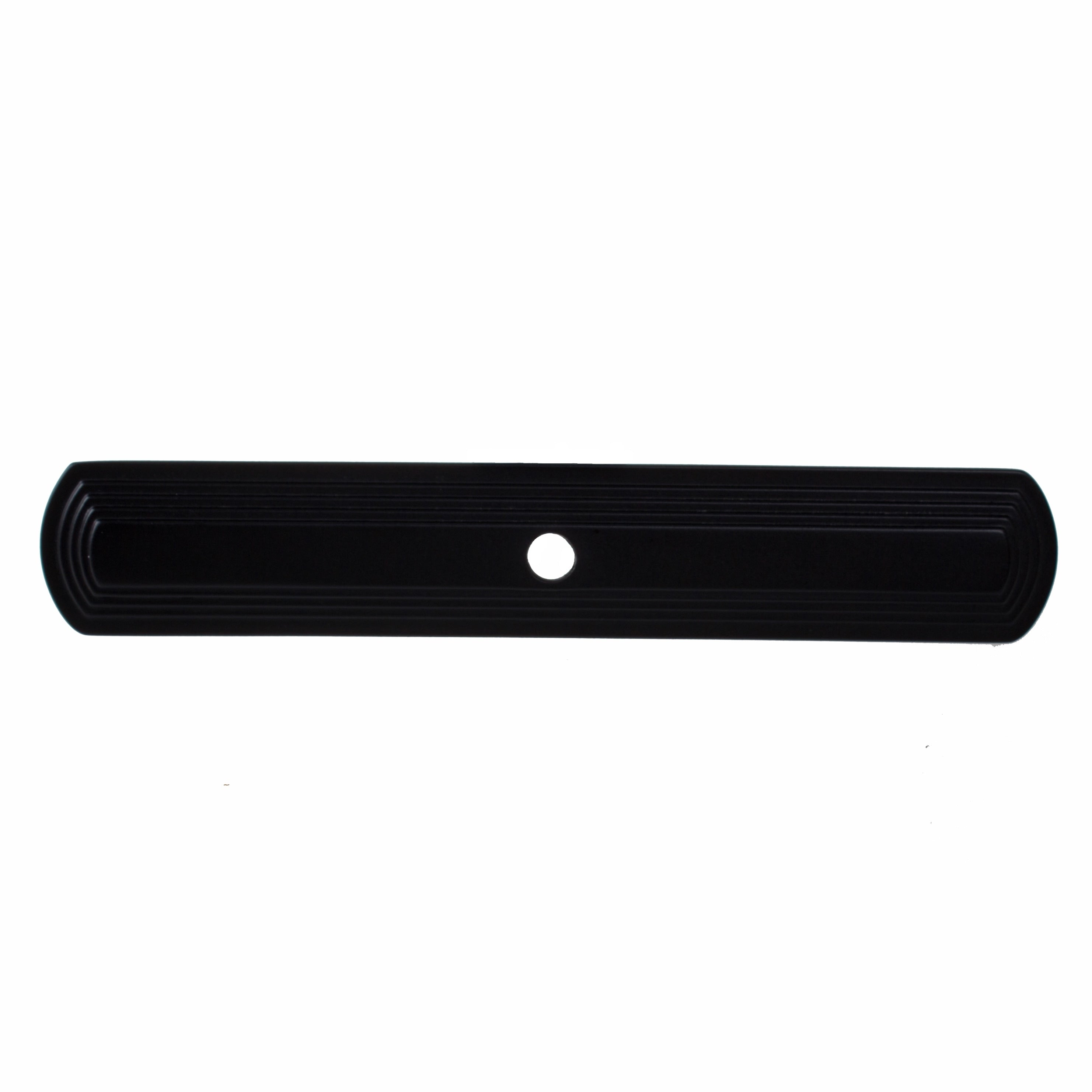 Gliderite 6 Inch Long Matte Black Narrow Rounded Rectangle Cabinet Back Plates Pack Of 10 Or 25