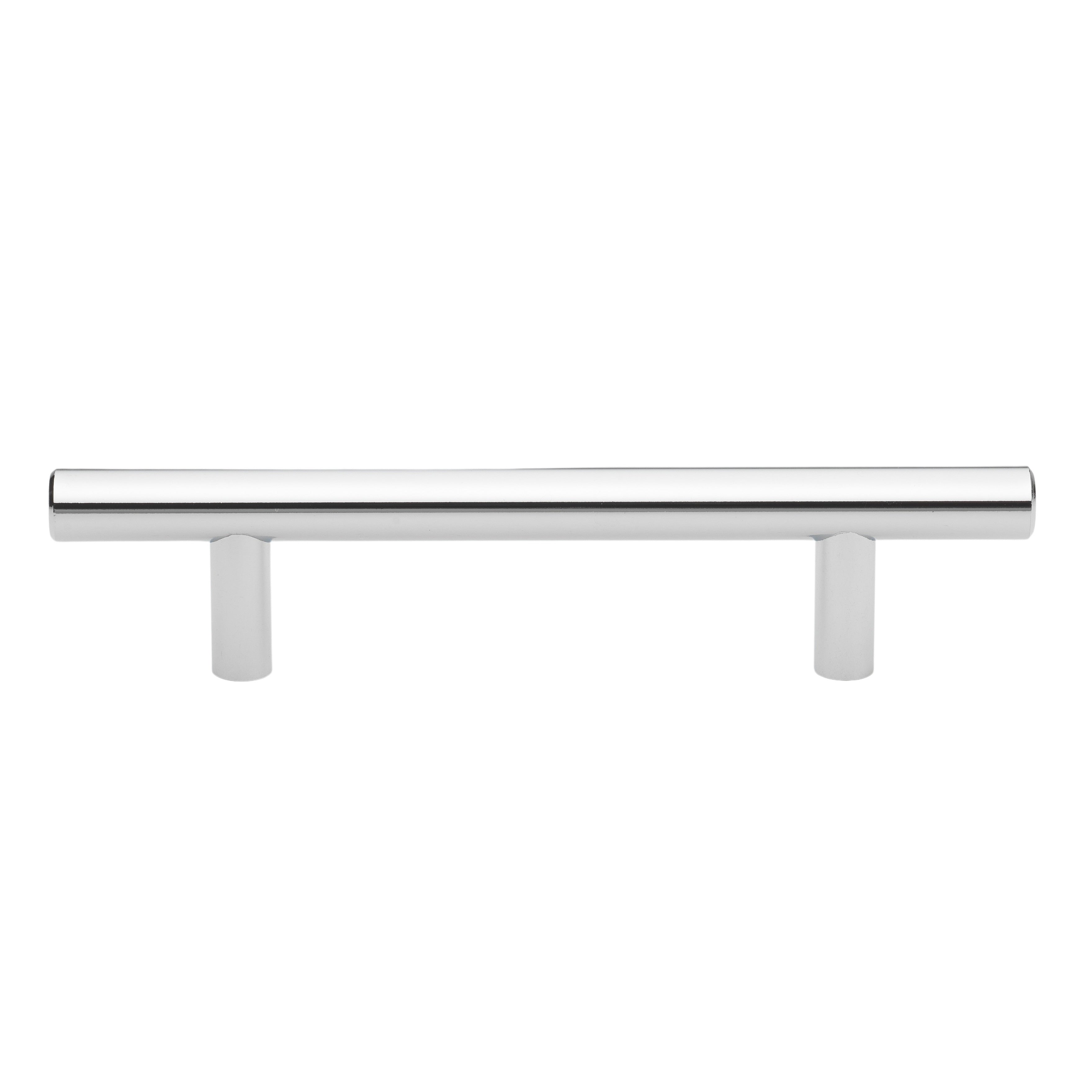 Gliderite 6 Inch Solid Polished Chrome Handles 3.75 Inch Cc Cabinet Bar Pulls Pack Of 10 Or 25