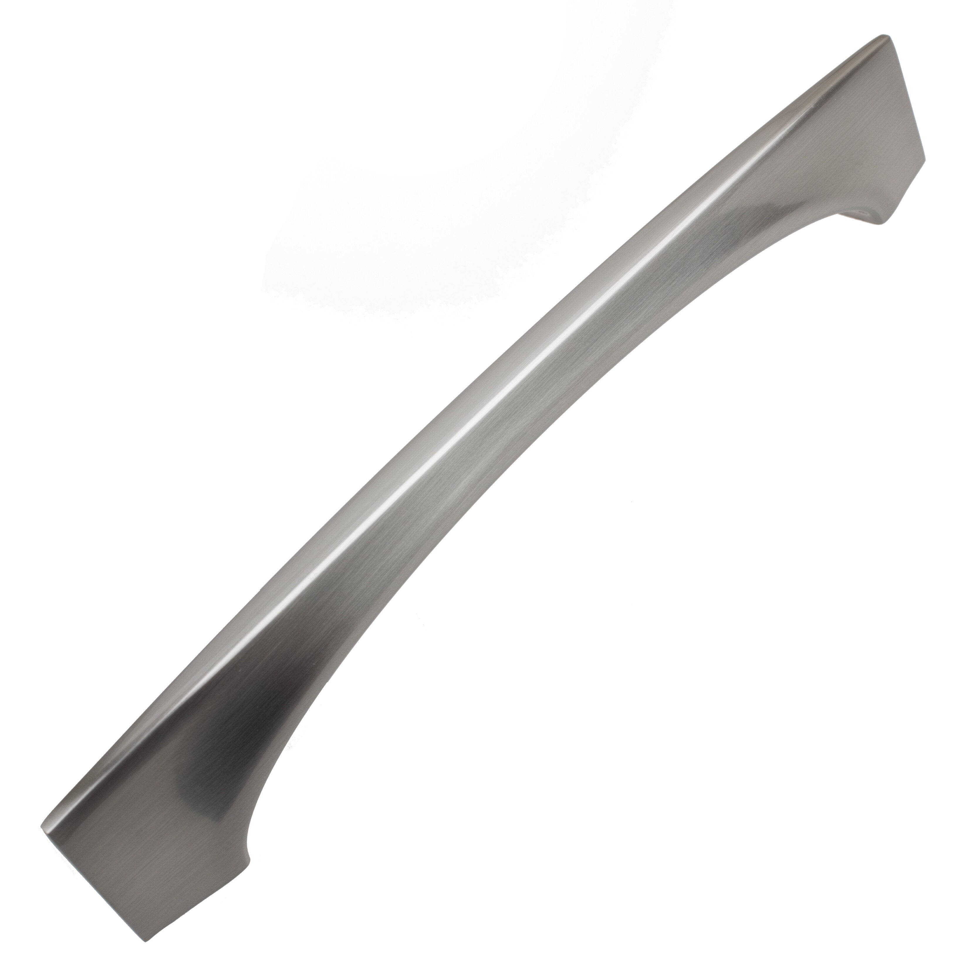 Gliderite 6.25 Inch Cc Modern Slim Curved Satin Nickel Cabinet Bar Handle Pulls Pack Of 10 Or 25