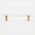Gliderite 6.25 Inch Clear Acrylic Cabinet Pulls Satin Gold Set Of 10