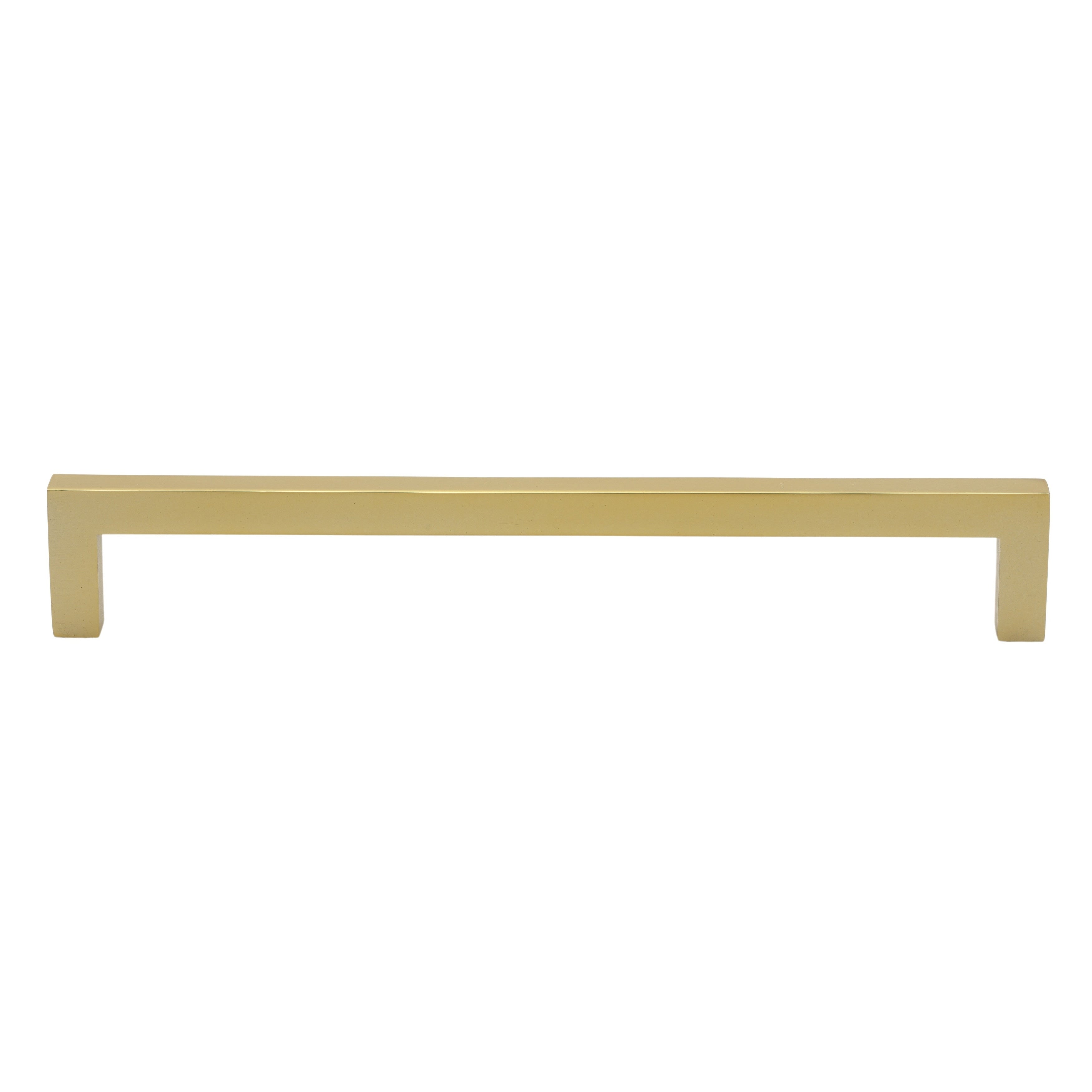 Gliderite 7 9 16 In. Center Gold Solid Square Bar Pulls 10 Pack Brass Gold