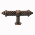 Gliderite 3.5 Inch Oil Rubbed Bronze Twisted Cabinet Drawer Knob Pulls Pack Of 10