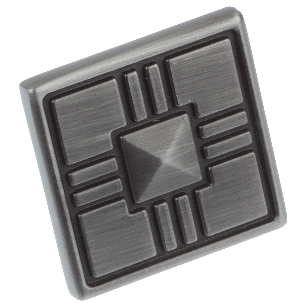 Gliderite 1.25 Inch Craftsman Series Satin Pewter Square Cabinet Knobs Case Of 25