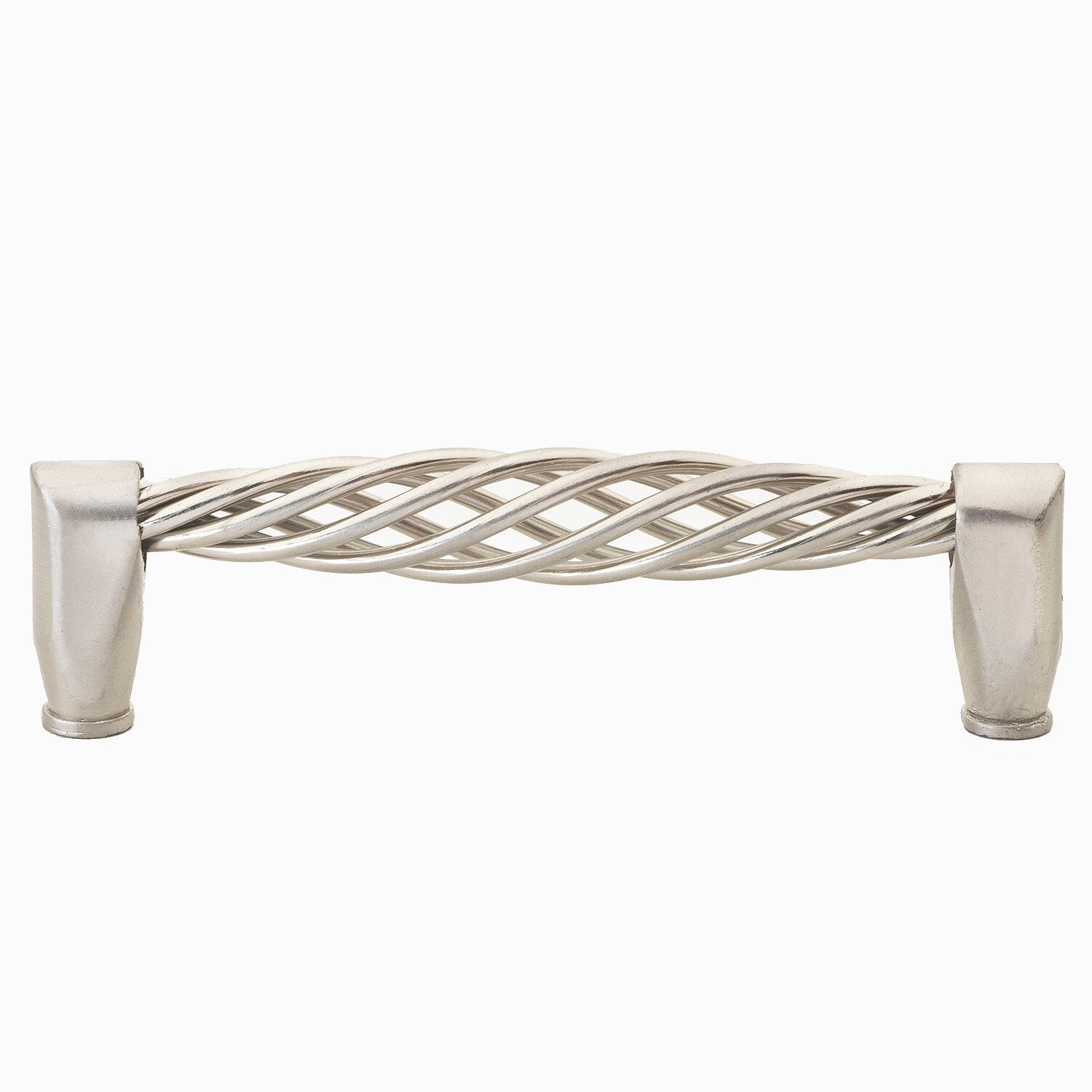 Gliderite Hardware 5 Inch Screw Spacing Satin Nickel Birdcage Twisted Steel Cabinet Pull Pack Of 10 Or 25