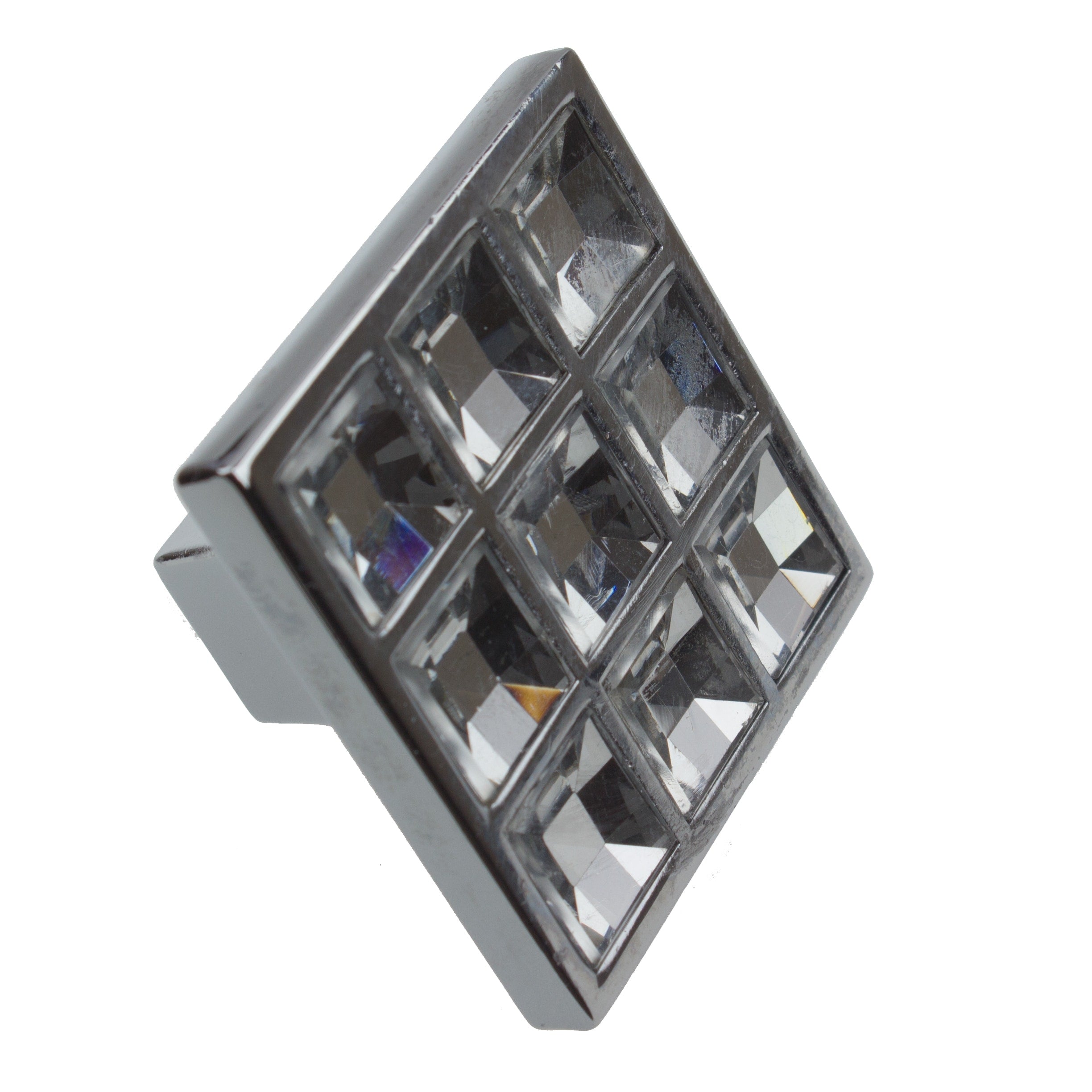 Gliderite Large 1.5 Inch Square K9 Crystal Cabinet Knobs Pack Of 10 Or 25