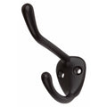 Gliderite Matte Black Double Robe And Coat Hooks Pack Of 10