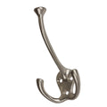 Gliderite Satin Nickel Coat Tri Hooks Pack Of 10