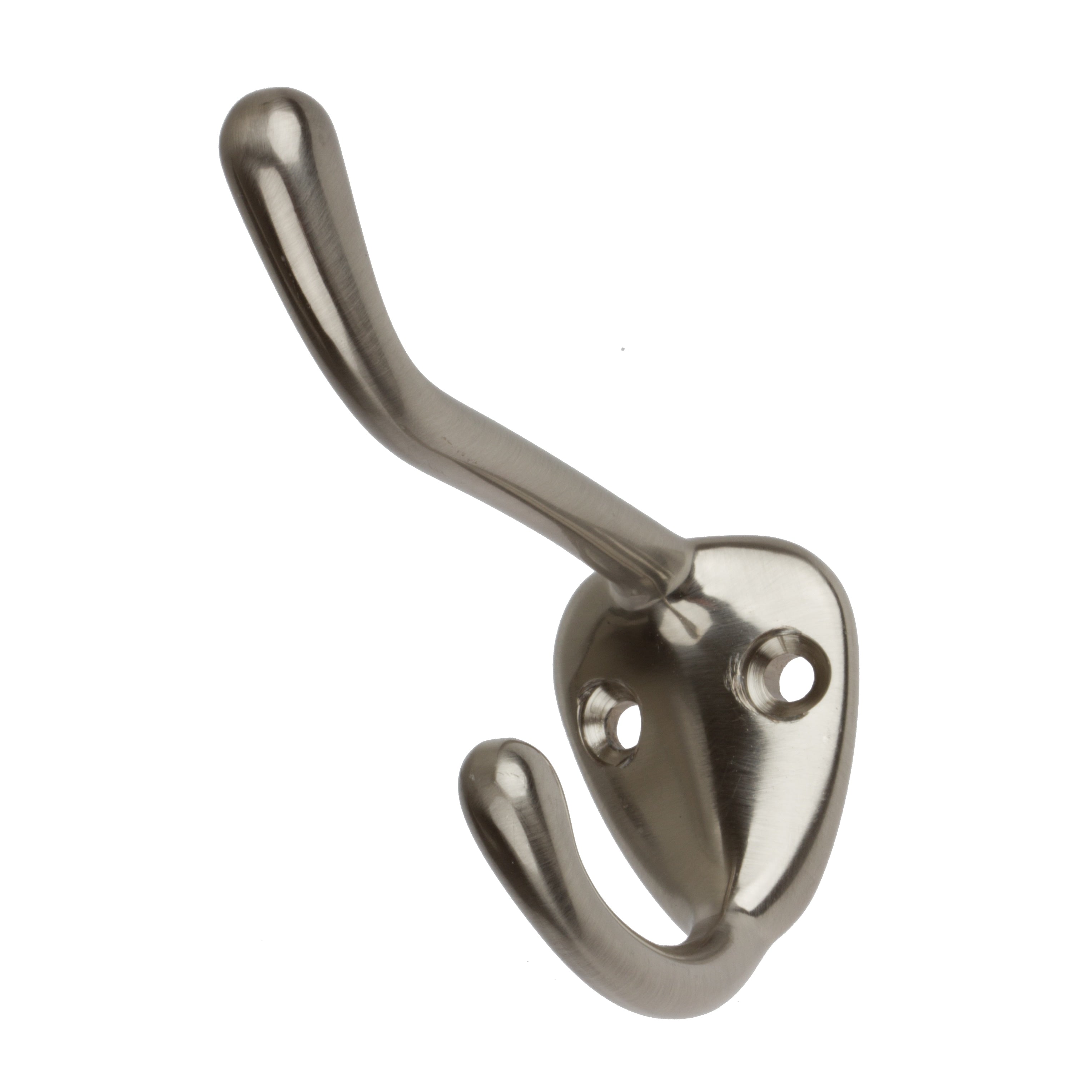 Gliderite Satin Nickel Double Robe And Coat Hooks Pack Of 10