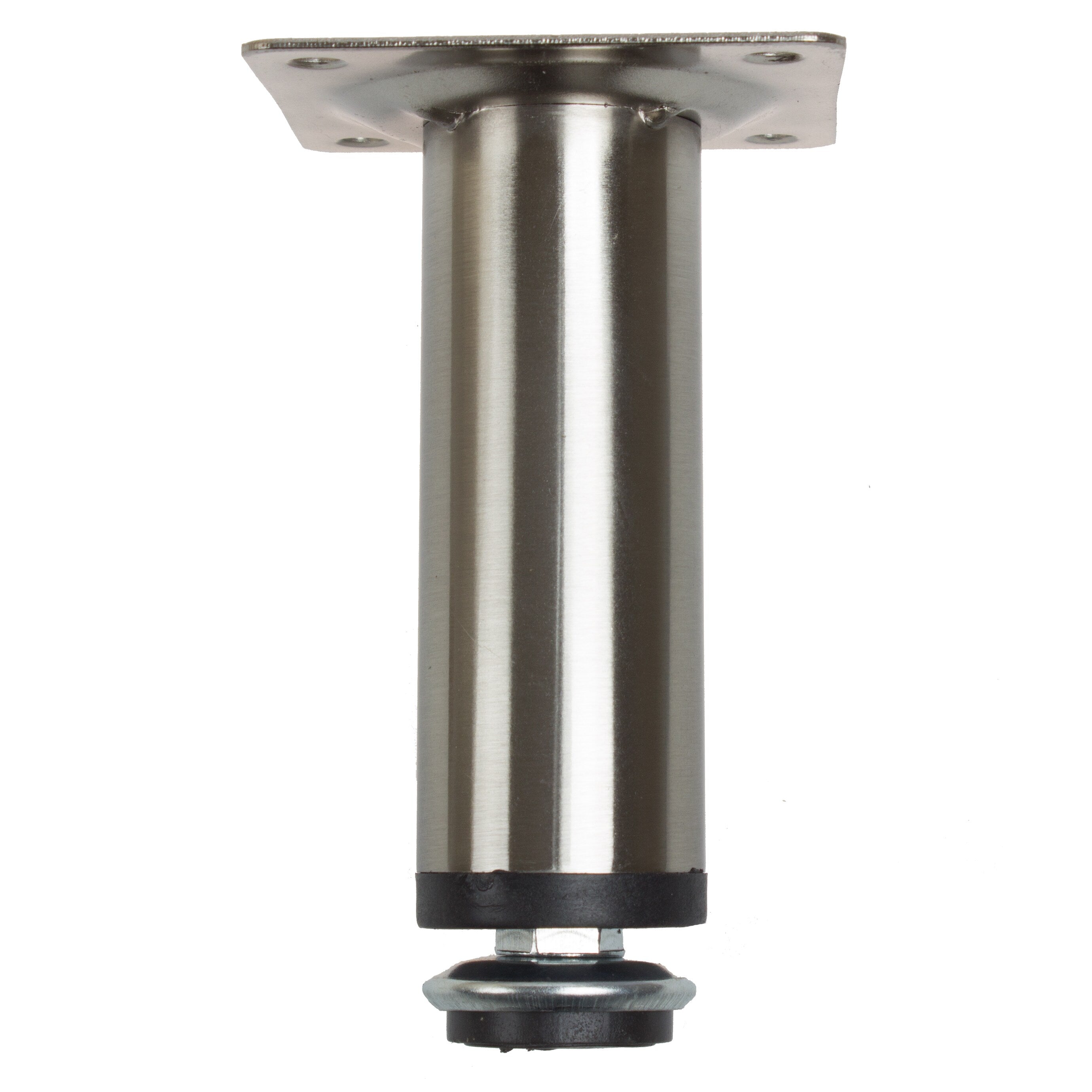 Gliderite Steel Furniture Legs With Leveling Screw Brushed Satin Nickel Set Of 4