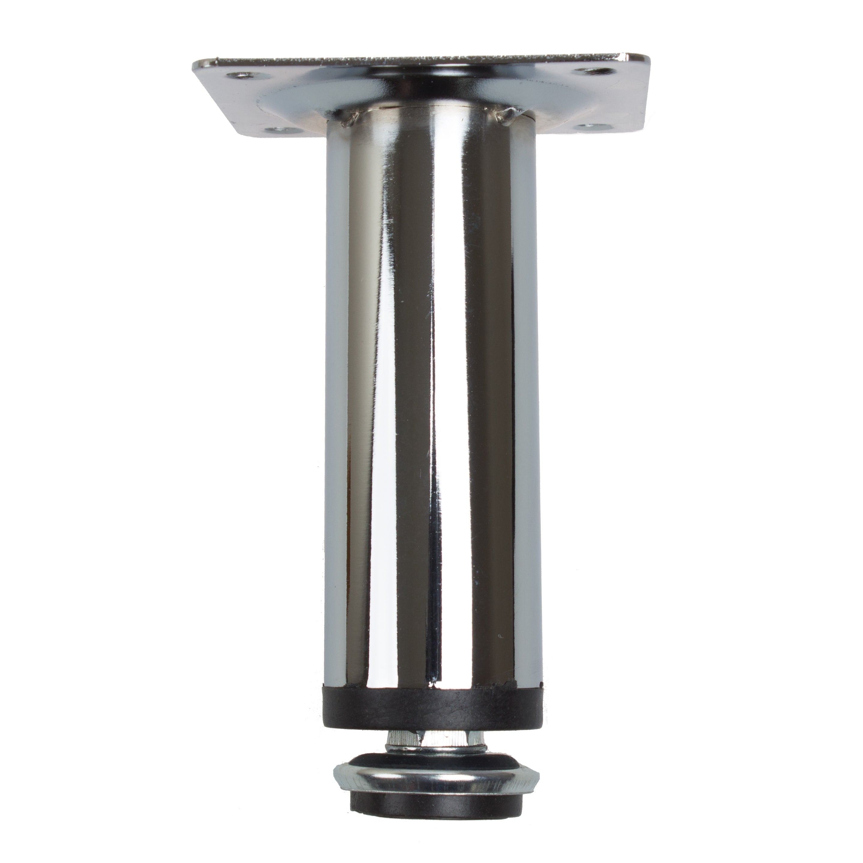 Gliderite Steel Furniture Legs With Leveling Screw Polished Chrome Set Of 4