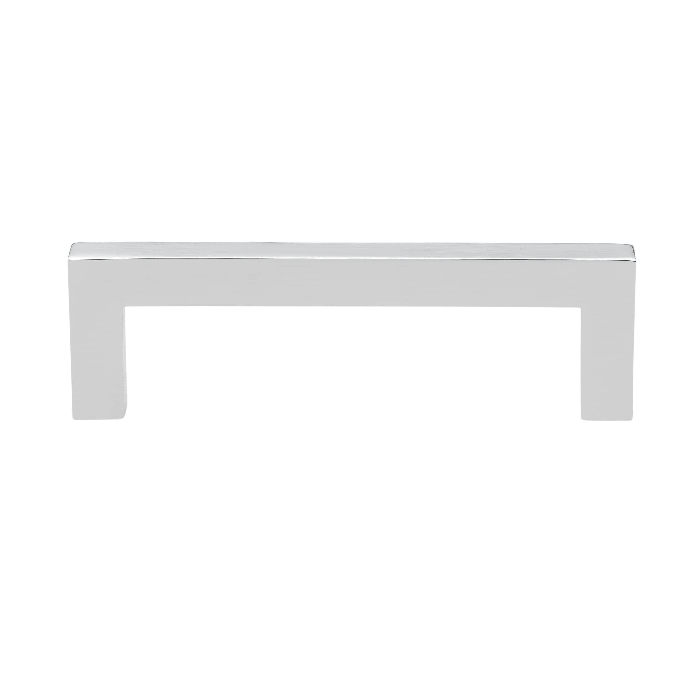 Gliderite 3.75 Inch Cc Solid Square Cabinet Bar Pull Handle Polished Chrome Pack Of 10 Or 25