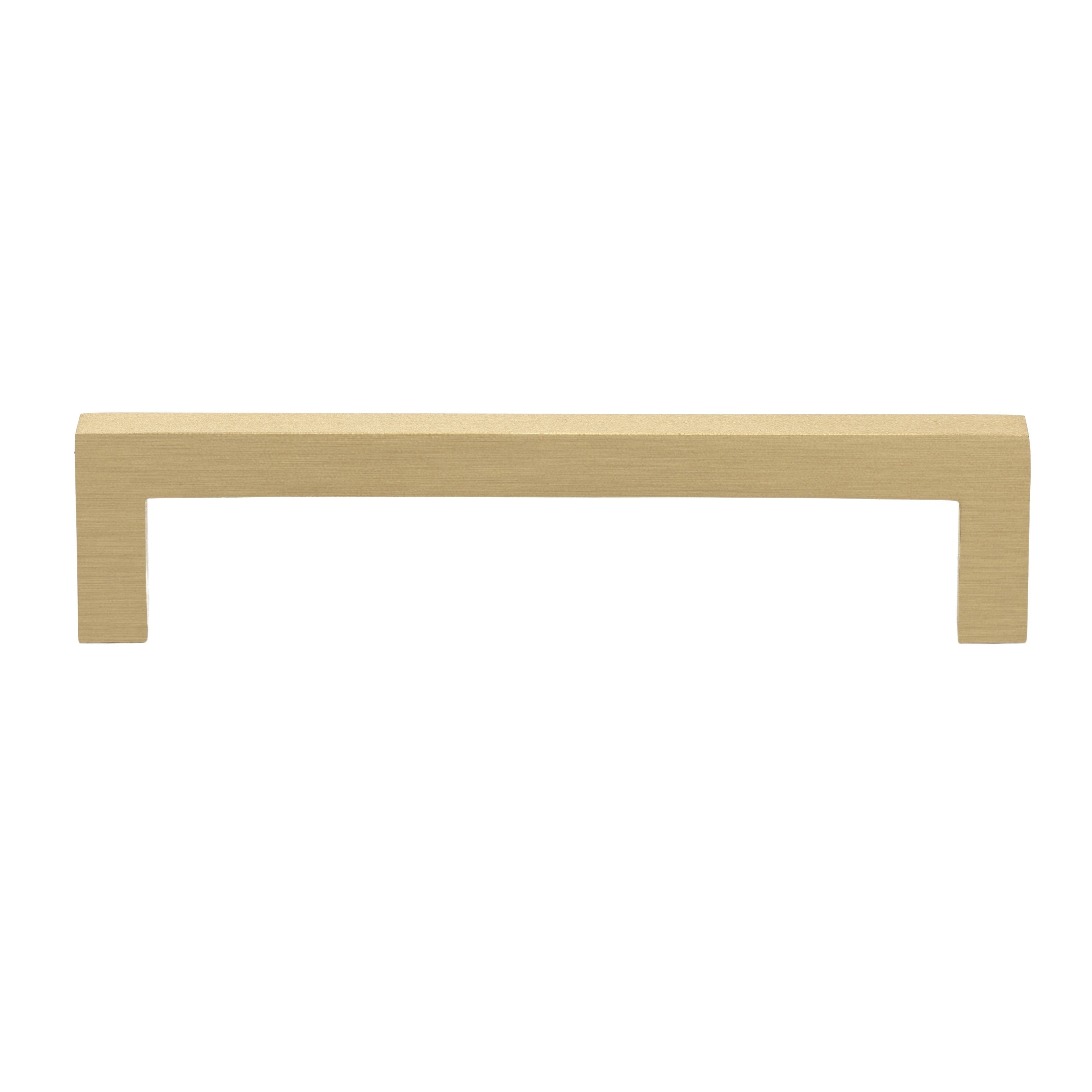 Gliderite 5 Inch Satin Gold Solid Square Bar Pull Handle Pack Of 25