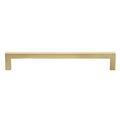 Gliderite 7.56 Inch Cc Satin Gold Solid Square Cabinet Bar Pull Handle Pack Of 10