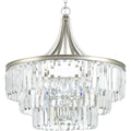 Glimmer Collection 6 Light Silver Ridge Pendant