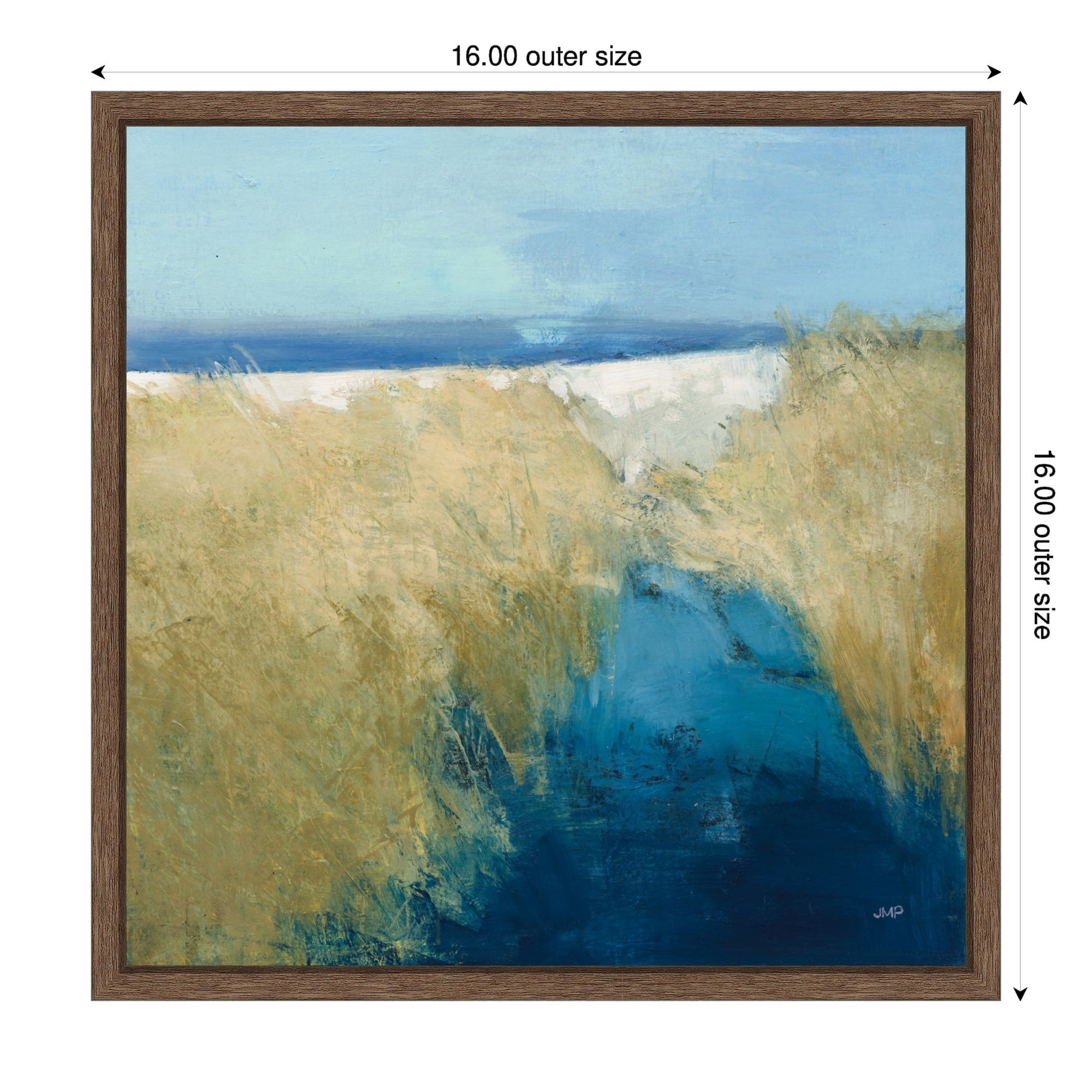 Glimpse Of The Shore By Julia Purinton Framed Canvas Wall Art Print